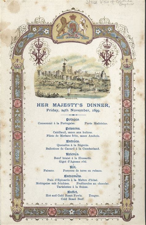 tudor royal palace menu